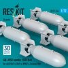 RESKIT RS72-0546 AN-M58 bombs (500 lbs) for all USAF & RAF of WW2 & Korean War (6 pcs) (3D Printed) 1/72